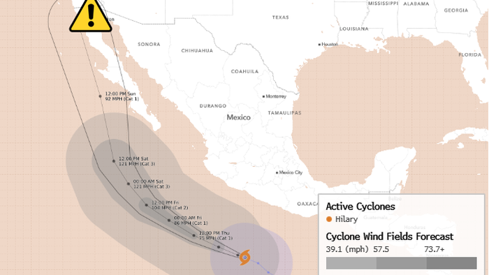 NextImg:Storm Hilary Churns In Pacific Forecasted To Hit Southern California
