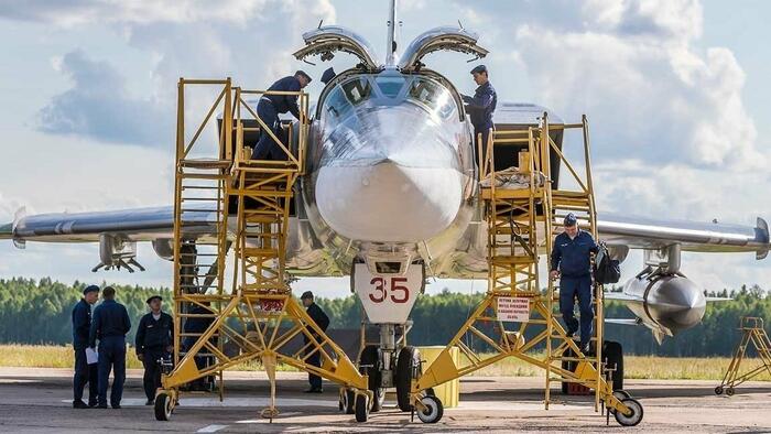 NextImg:Ukraine Drone Attack Deep Inside Russia Damages Parked Warplane