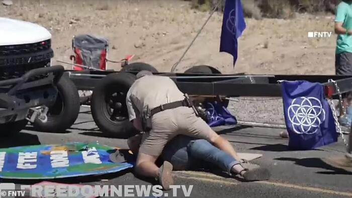 NextImg:Watch: Climate Commies Blocking Burning Man Taken Down Hard By Tribal Cops