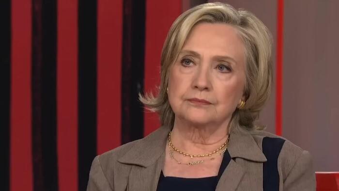 NextImg:Awkward: Rachel Maddow Calls Out 'Election Deniers' As Hillary Clinton Offers Blank Stare