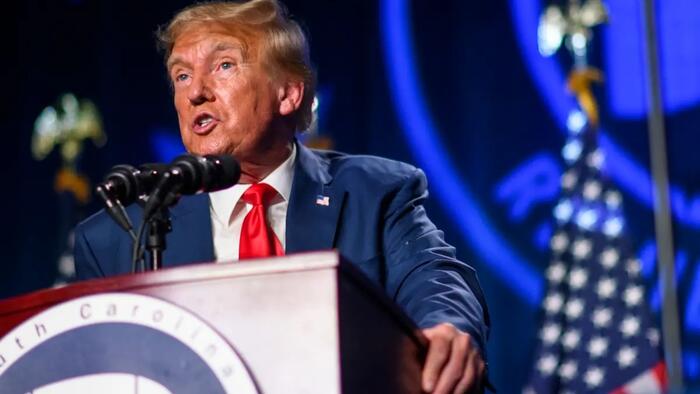 NextImg:Trump Trashes 'Bidenomics'; Asserts "I Care About Enriching Your Family"