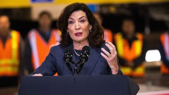 NextImg:NY Gov. Hochul Urges Biden To Help Fund Housing, Grant Work Authorization To Illegal Immigrants
