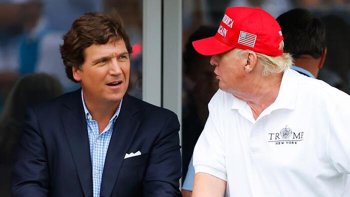 NextImg:Tucker And Trump Team Up To Upstage Fox's GOP Debate