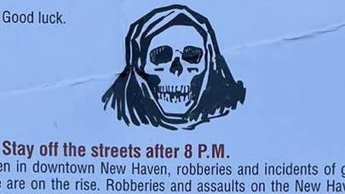 NextImg:Yale Cop Union Scares New Students With Grim Reaper Crime Flyers