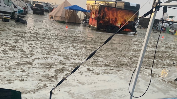 NextImg:'Burning Man = Total Disaster': 73,000 Attendees "Hunker Down" As Desert Party Transforms Into Muddy Hellhole