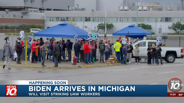 NextImg:Watch Live: President Biden Set To Join UAW Strike Picket Line