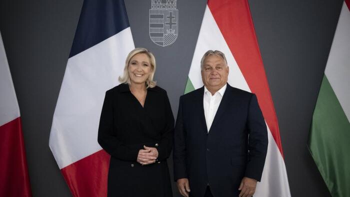 NextImg:Orbán & Le Pen Rendezvous In Budapest As Conservative Alliances Flourish Ahead Of European Elections