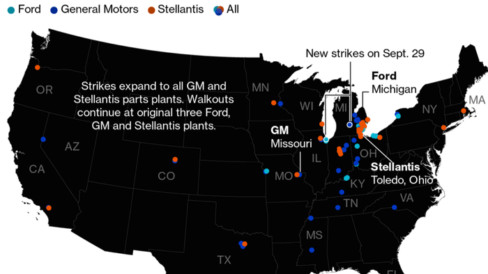 NextImg:GM, Ford CEOs Blast UAW Boss As Strikes Expand
