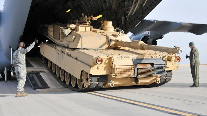 NextImg:First US Abrams Tanks Arrive In Ukraine, Officials Admit They "Risk Being Destroyed"