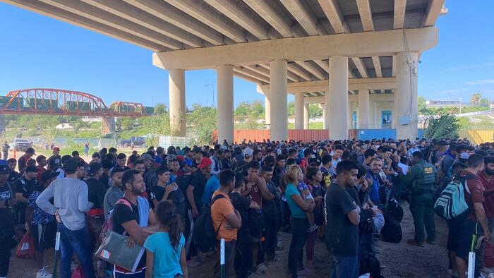 NextImg:Biden Orders Border Patrol To Cut Barbed Wire Fences Holding Back Masses Of Migrants