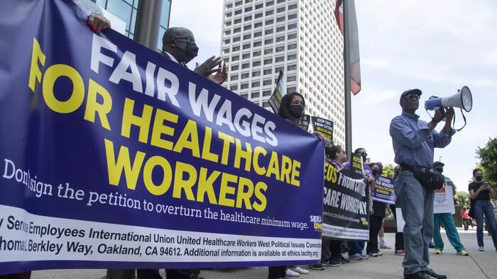 NextImg:California Legislature Approves $25 Per Hour Healthcare Worker Minimum Wage Bill