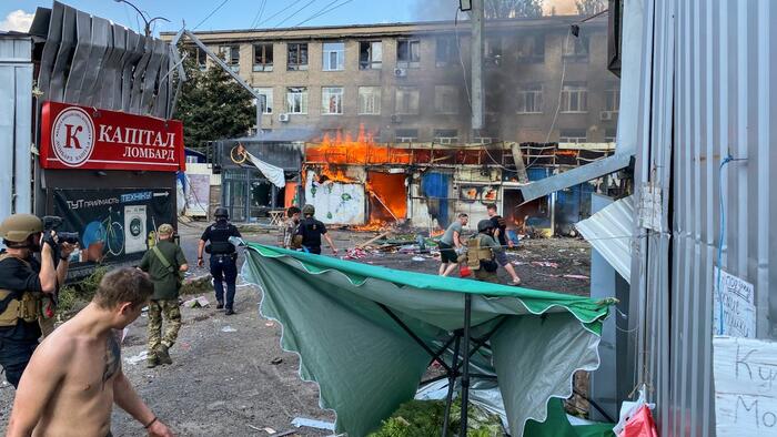 NextImg:NYT In Rare About-Face Now Says Ukraine (Not Russia) Behind Mass Casualty Missile Strike On Market