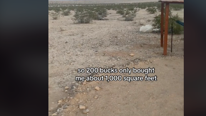 NextImg:Gen-Zer Buys $200 Plot Of Land In Desert After Complaining About "Owning Nothing"