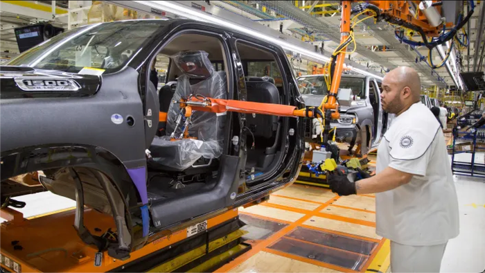 NextImg:UAW Hits Stellantis Truck Plant With Strike, Sparking Production Shutdown