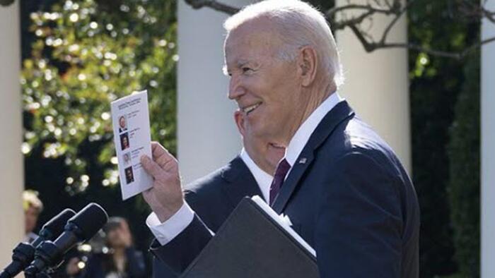 NextImg:Biden Uses Cheat Card Again To ID Only Two Pre-Approved Reporters With Questions