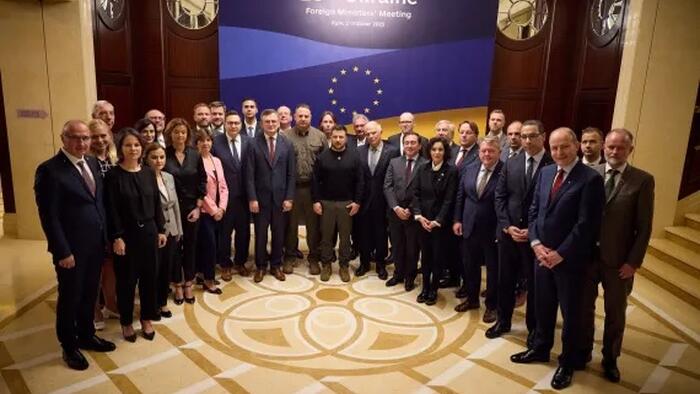 NextImg:EU Pledges Lasting Support At 'Historic' Kiev Meeting As America Steps Back