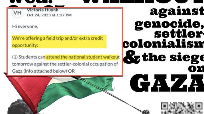 NextImg:Berkeley Instructor Offers Extra Credit For Attending Pro-Palestine Protest