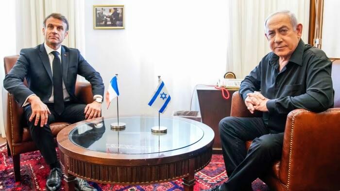 NextImg:Macron Wants Anti-ISIS Coalition To Fight Hamas, But Presses Bibi For "Clarity About Endgame"