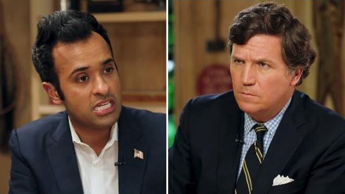 NextImg:"How To Avoid WW3": Tucker And Ramaswamy Talk War