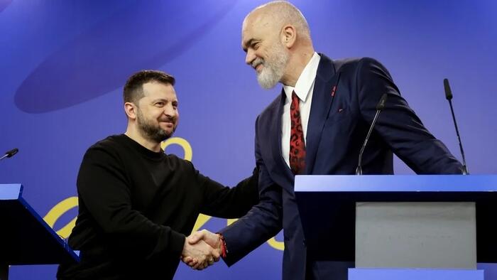 NextImg:Zelensky Travels To Rally Saudi Arabia & Albania To Ukraine's Cause