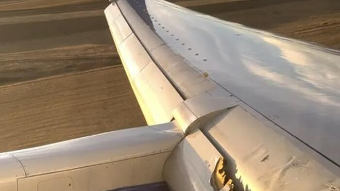 NextImg:Boeing 757-200 Diverted From Route After Suffering Damage To One Of Its Wings
