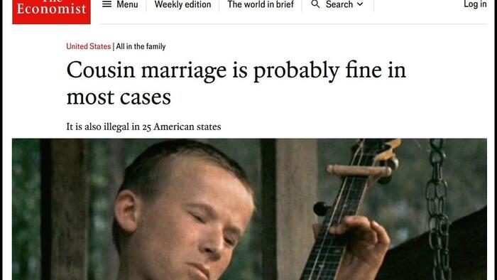 NextImg:Incest Is Best? The Economist Says Copulating-Cousins Cool "In Most Cases"