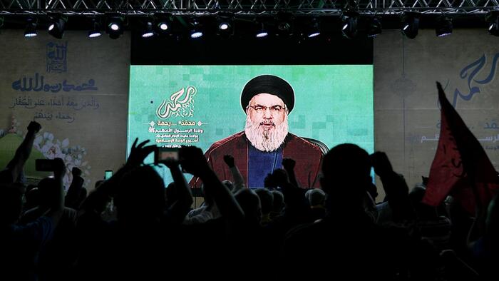 NextImg:Hezbollah Chief Threatens More Displacement Of Northern Israel Residents As France Delivers Peace Plan