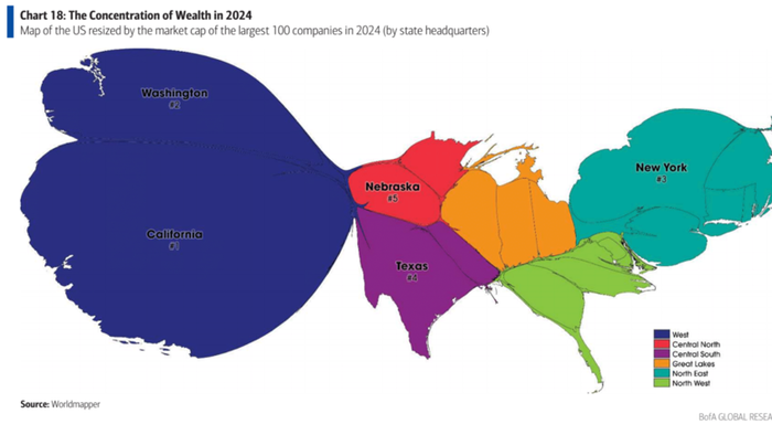 NextImg:Map Shows West Coast Has A Headquarters Bubble
