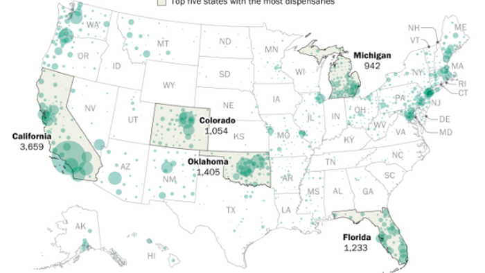 NextImg:Mapping Out America's Cannabis Dispensaries 