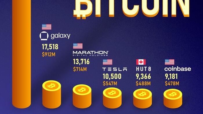 NextImg:These Are The World's Largest Corporate Holders Of Bitcoin