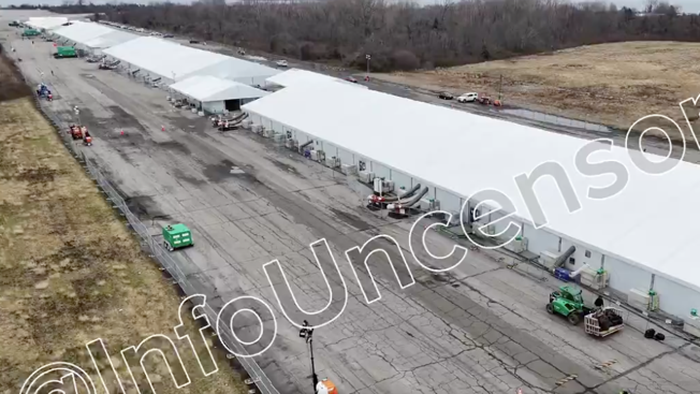 NextImg:Drone Video Reveals Massive NYC Migrant Tent City, Kept Under Wraps By Democrats & Media