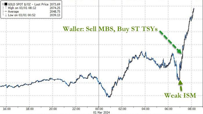 NextImg:Gold & Bonds Soar As Fed's Waller Hints At QE Reverse-Twist