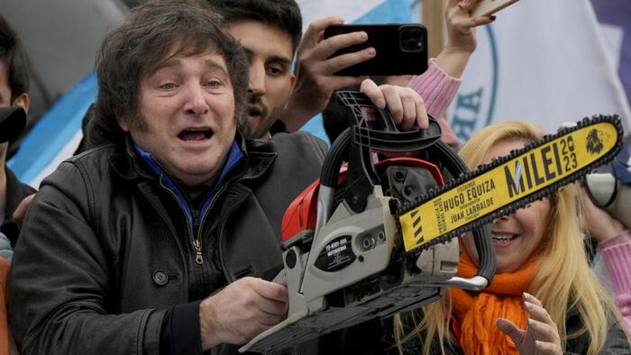 NextImg:"There's A Lot More Chainsaw": Argentine President Milei To Fire 70,000 Government Workers