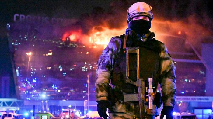 NextImg:Putin Vows Revenge For "Bloodbath" Moscow Attack, Points Finger At Help From Ukraine, As 11 'Terrorists' Captured