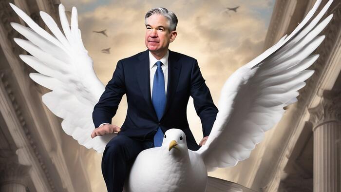 NextImg:'Dovish' Powell Destroys 'Hawkish' Dots; Sends Stocks, Gold, & Crypto Soaring