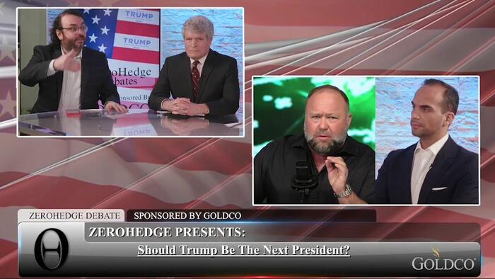 NextImg:"We Need Somebody Disruptive": Alex Jones, Former Bush Official Clash In Trump ZeroHedge Debate