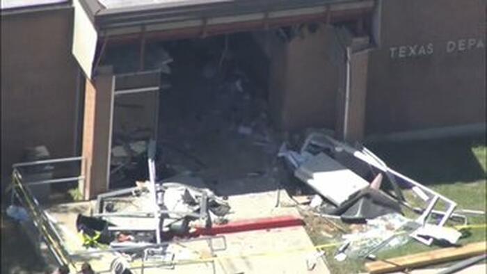 NextImg:18 Wheeler Truck 'Intentionally' Plows Into Texas Department Of Safety Building