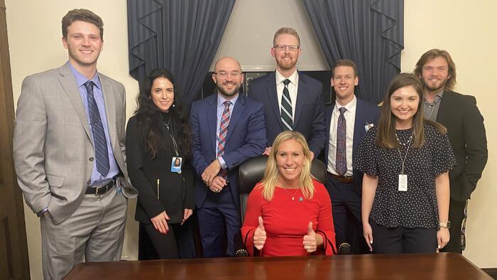 NextImg:Rep. Greene: Congress Members Who Back Ukraine Aid Should Join Kiev's Military