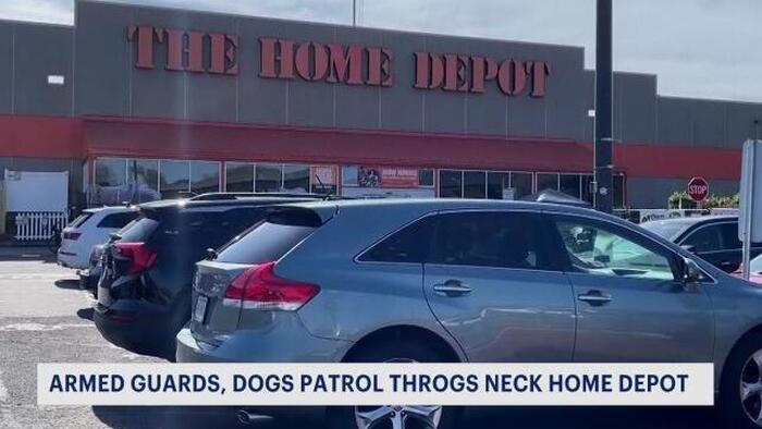 NextImg:NY Home Depot Hires Guards And Dogs To Combat Aggressive Parking Lot Migrants