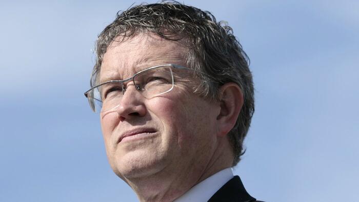 NextImg:"You're Not Going To Be Speaker Much Longer" - Massie Joins MTG In Calling For Johnson's Ouster