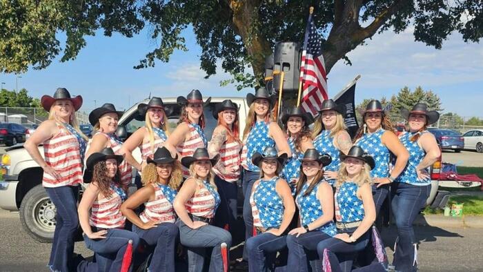 NextImg:Line-Dancing Troupe Ejected From Contest After Audience "Triggered" By US Flag Outfits