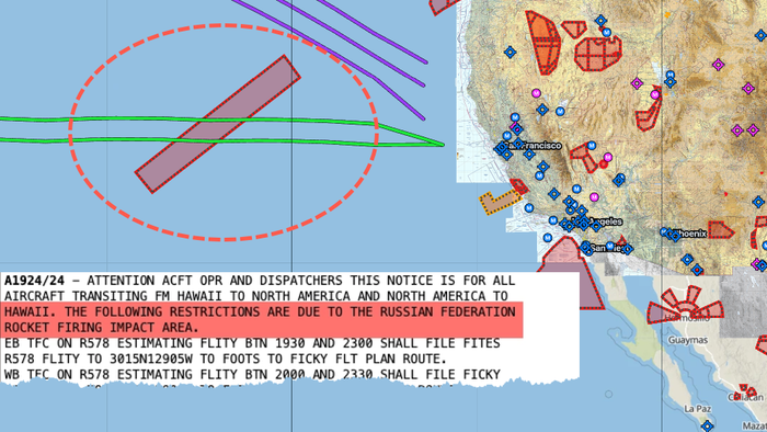 NextImg:NOTAM Sparks Confusion Over Possible Russian Hypersonic Missile Test Off California Coast
