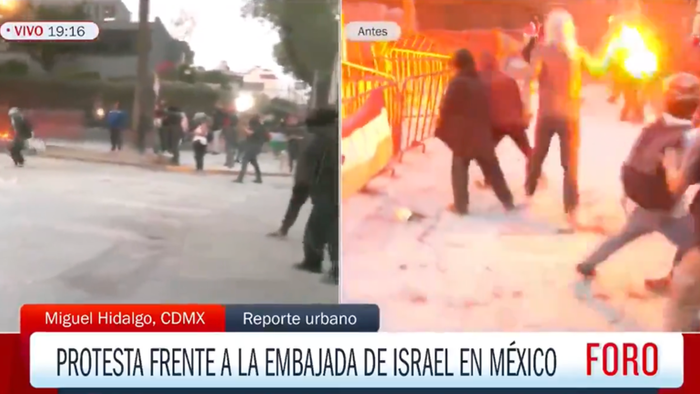 NextImg:Chaos In Mexico: Angry Mob Attempts To Set Fire To Israeli Embassy