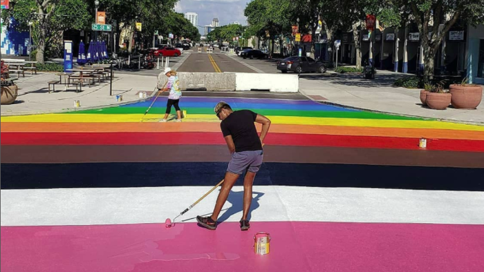 NextImg:Progressive Florida City Outraged By Pride Mural Vandals - "Manhunt" Underway