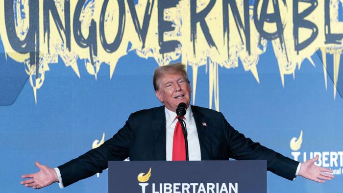 NextImg:Watch: Trump Booed, Heckled, Cheered At Rowdy Libertarian Convention -- Mocks Party's Poor Performance