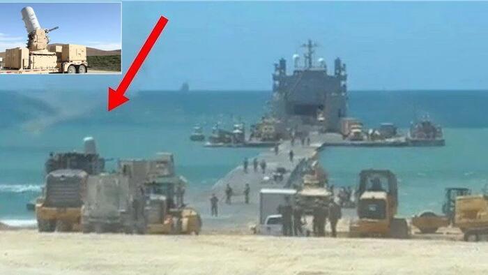NextImg:Watch: US Deploys Anti-Air Defense System On Gaza Aid Pier