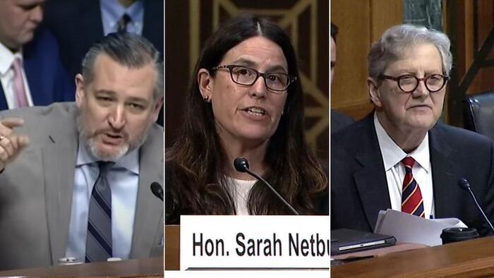 NextImg:Watch: Cruz, Kennedy Destroy Biden Judge For Placing '6 Foot 2 Serial Child Rapist' In Women's Prison
