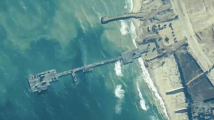 NextImg:First Images Of American Taxpayers' $350 Million Completed Gaza Pier