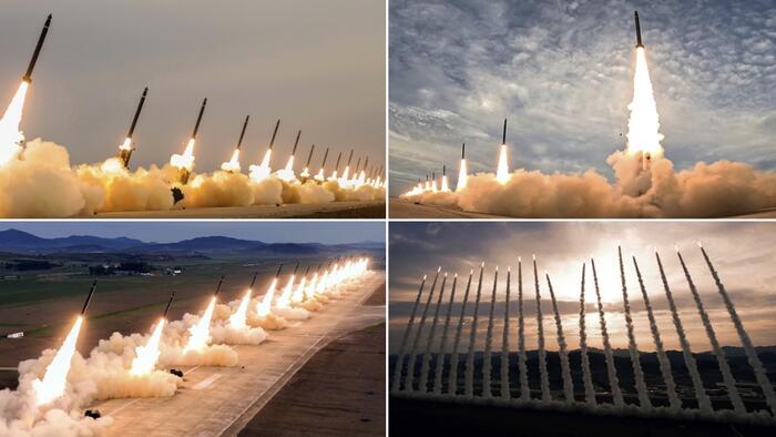 NextImg:Kim Jong Un Oversees Massive Missile Launch 'Preemptive Attack' Drills