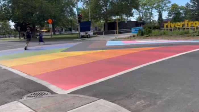 NextImg:Lime Scooters Geofences 'No Go Zone' Over Pride Flag On Spokane City Street